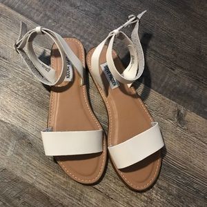 White Steve Madden sandals